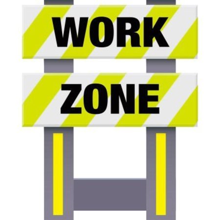 VESTIL Folding Safety Barricade, Vibrant Yellow, Work Zone FSB-3832-VYL-036